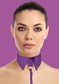 Classic Collar with Leash - Purple