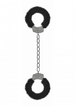 Beginner's Furry Legcuffs  - Black