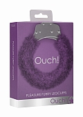 Pleasure Legcuffs Furry - Purple