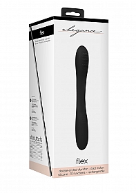 Ultimate Flexibility Flat Double-Ended..Rechargeable Vibrator-Black