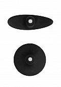 Interchangeable Butt Plug Set-Pointed Large-Black