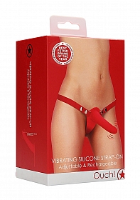 Vibrating Silicone Strap-On - Adjustable